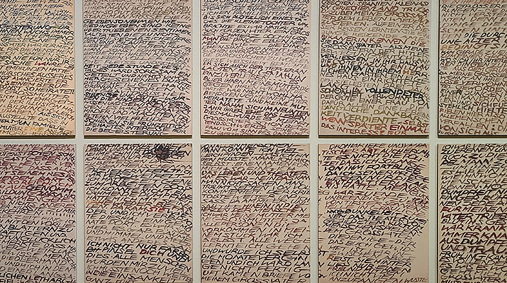 Brief von Charlotte Salomon in der Ausstellung Leben oder Theater im Lenbachhaus in München