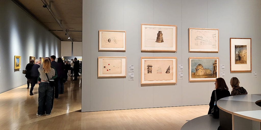 Zeichnungen in der Turner Ausstellung im Lenbachhaus in München