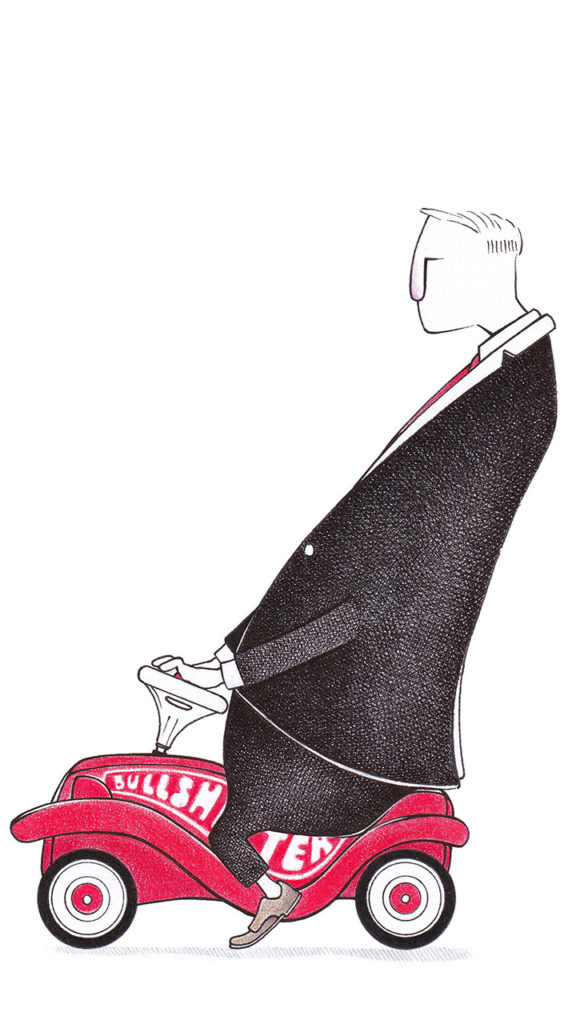 Karikatur von Julian Opitz im Münchner Künstlerhaus