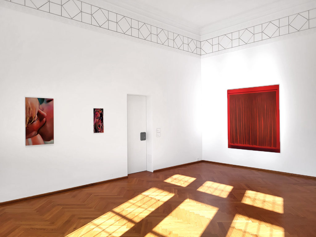 Gemälde in der Ausstellung Louise Giovanelli im Museum Villa Stuck in München