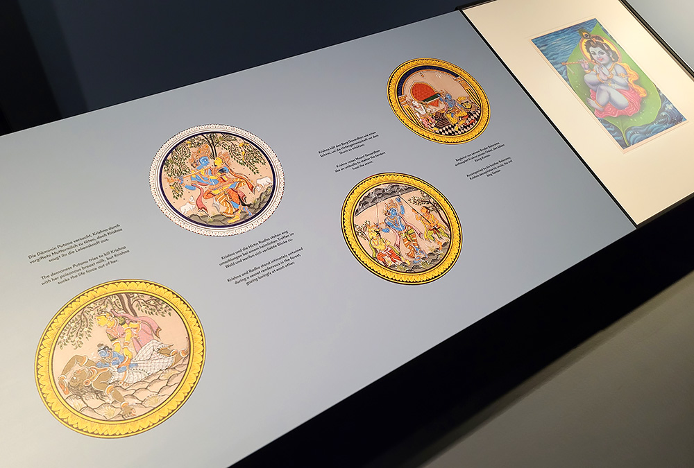 Ausstellungsansicht Krishna. Religion, Kunst und Popkultur im Museum Fünf Kontinente in München