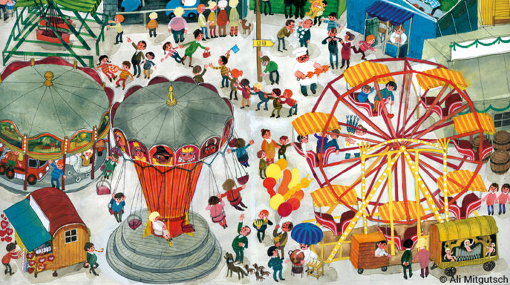 Wimmelbild in der Ali Mitgutsch Ausstellung in München