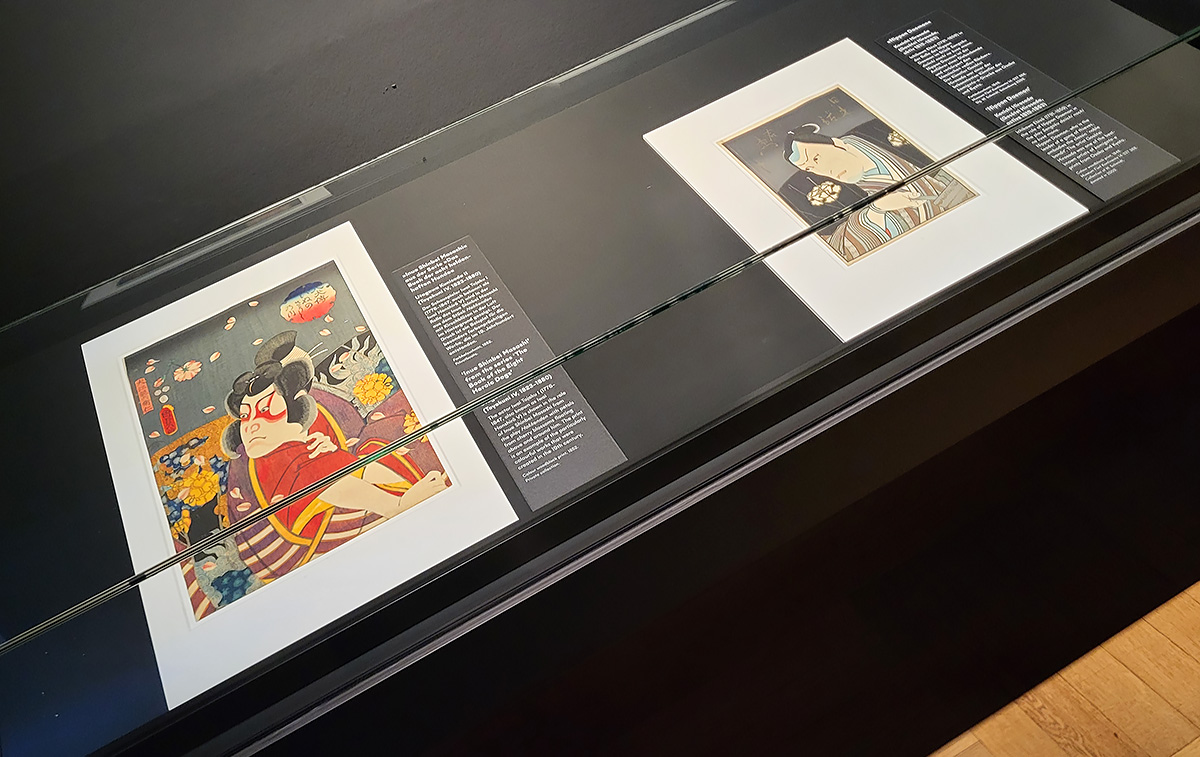 Farbholzschnitte japanischer Künstler in der Kabuki-Ausstellung im Museum Fünf Kontinente in München
